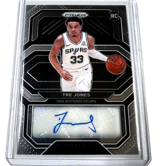 2020-21 Prizm Tre Jones Rookie Penmanship Auto #RP-TJN San Antonio Spurs - Picture 1 of 2
